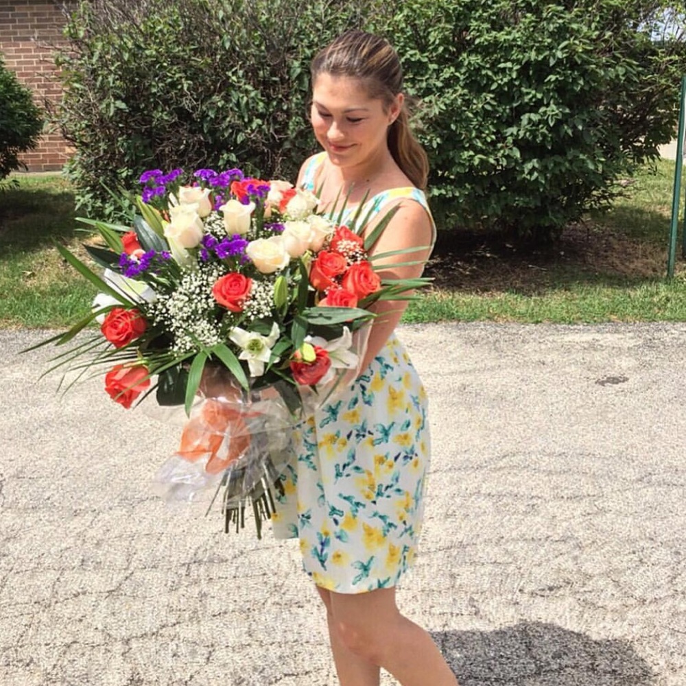 Flower classy dress S